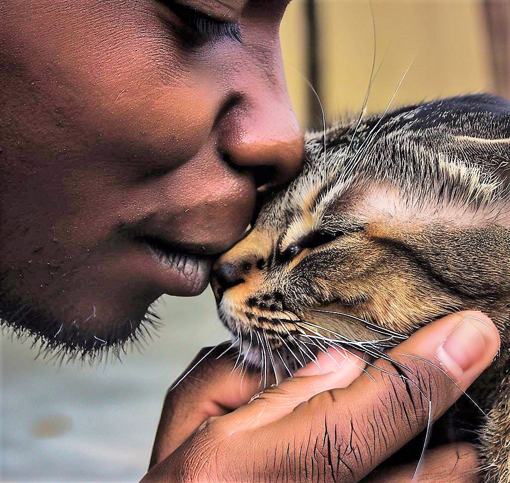 alt="Do Cats Know When You Kiss Them"